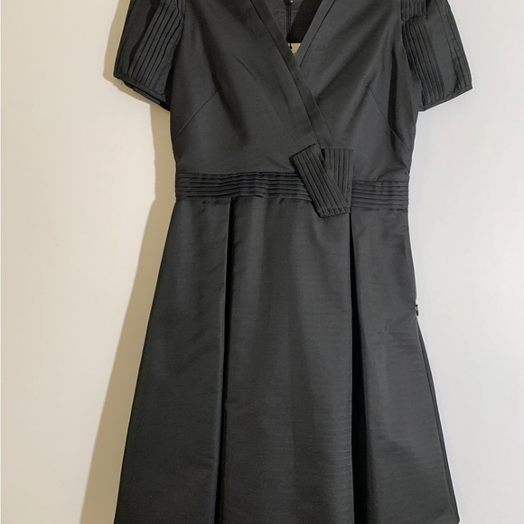 Max Studio Black Fit & Flare Mini Dress with V-Neck - Picture 2 of 9